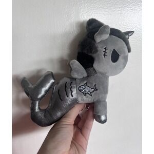 Tokidoki Mermicorno Sharkbite Gray Silver Black 9" Plush Stuffed Animal NWOT